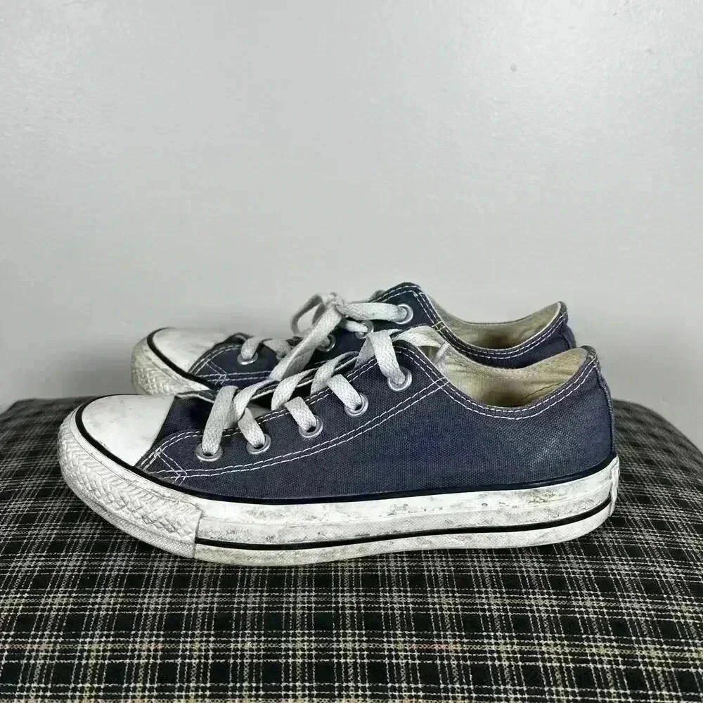 Converse Chuck Taylor All Star Low Top Navy Blue Canvas Sneakers Shoes Size 6‎ - Picture 2 of 3